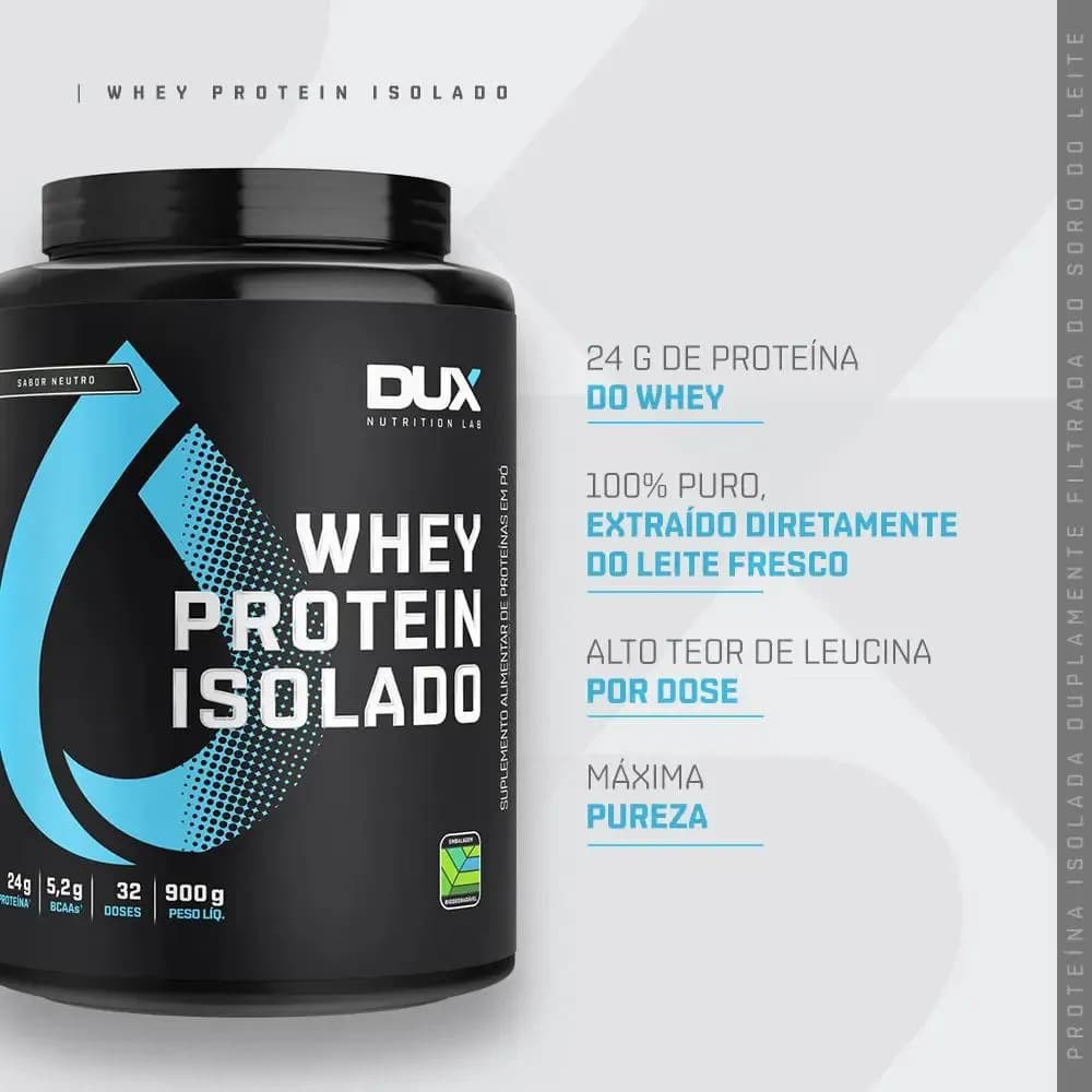 Whey Protein Isolado 900g Neutro Dux