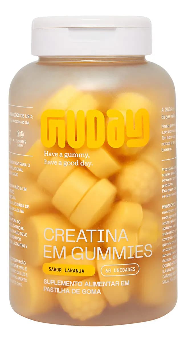 Guday Creatina Em Goma Laranja 60 Gomas