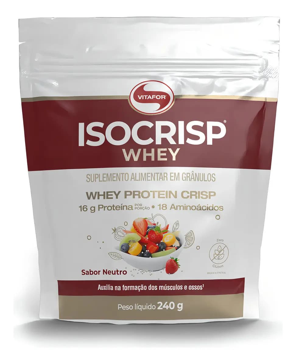 Isocrisp Whey 240g Neutro Pouch Vitafor